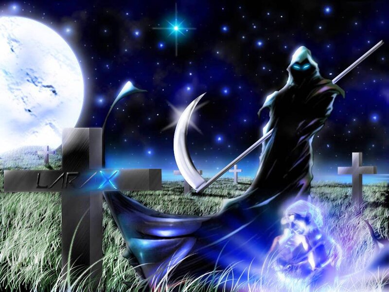 Grim Reaper in Graveyard