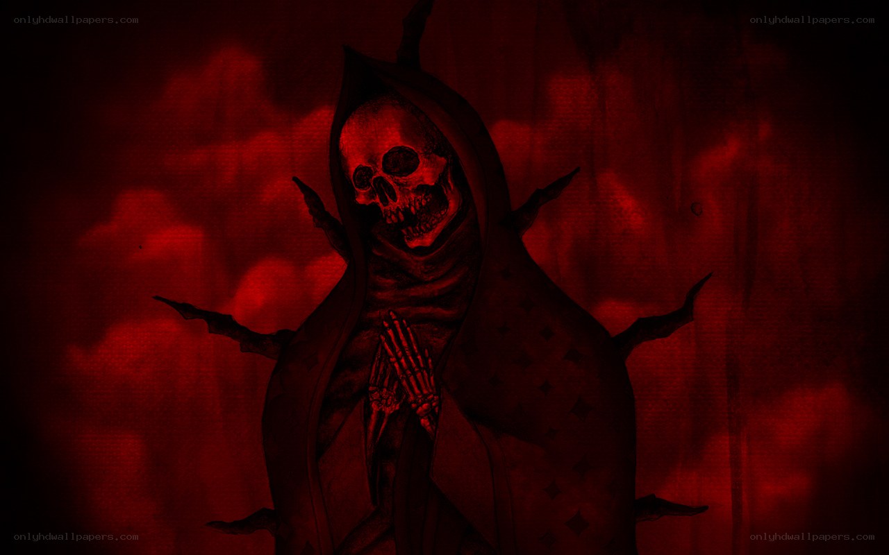 grim reaper in red mist
