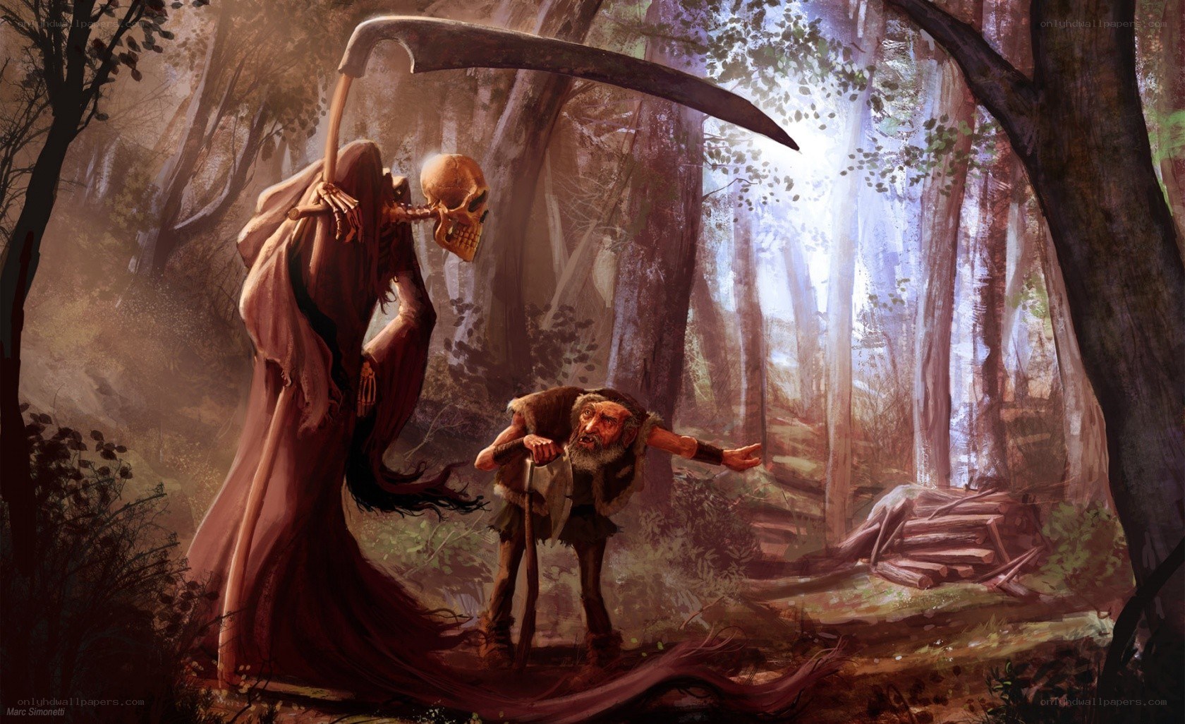 Grim Reaper in the forest
