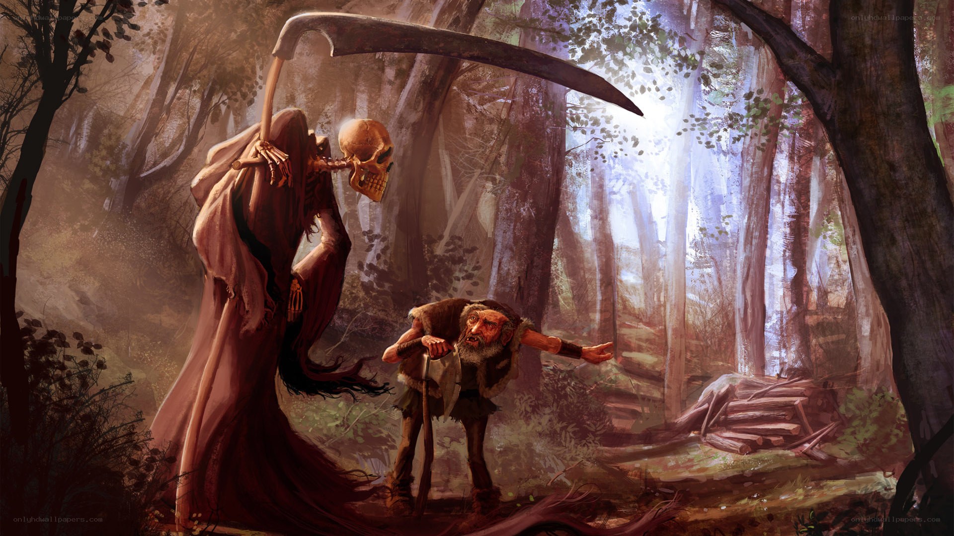 Grim Reaper in the forest