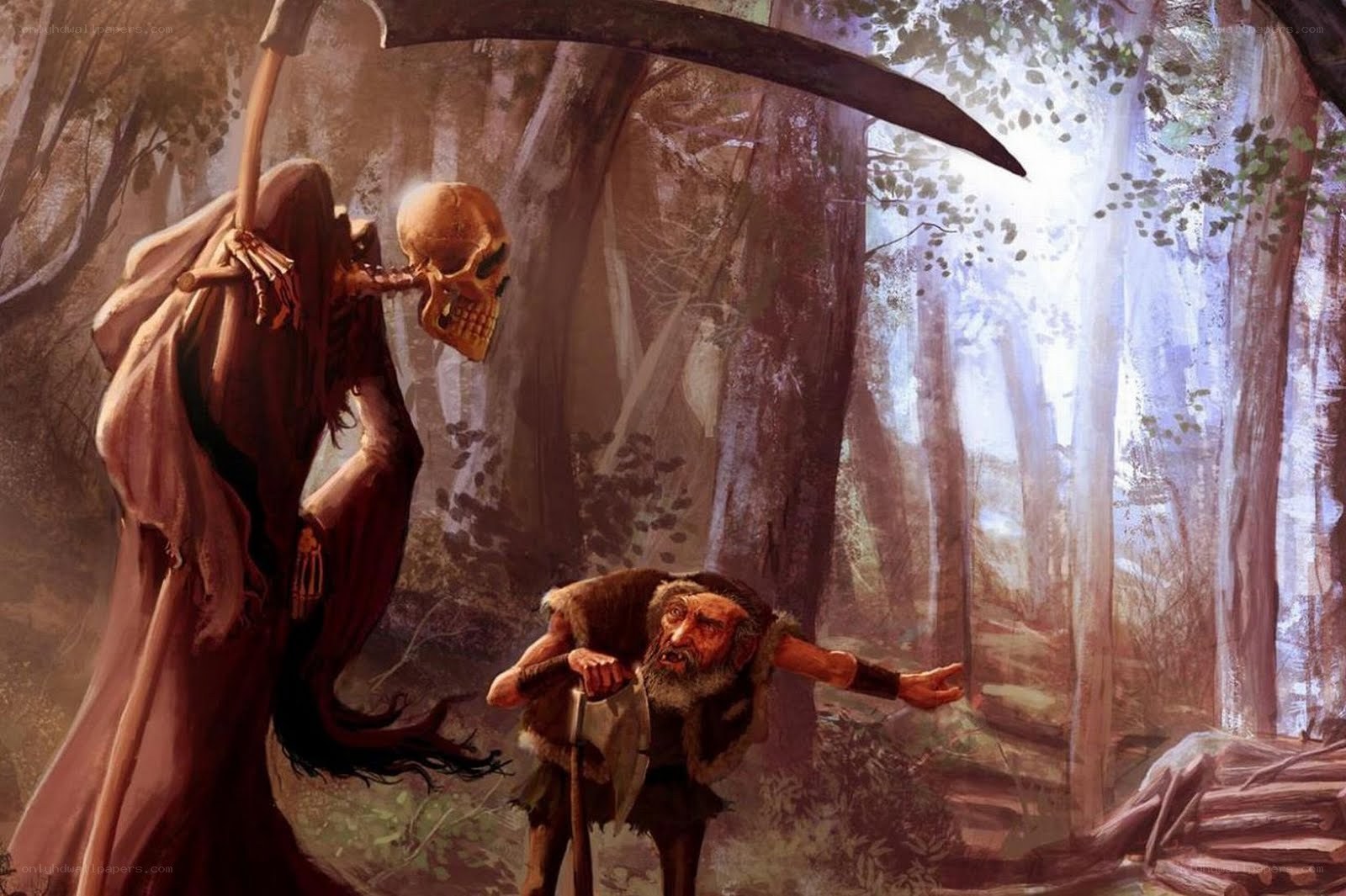 Grim Reaper in the forest