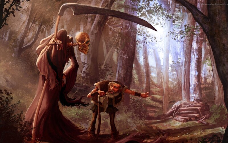 Grim Reaper in the forest