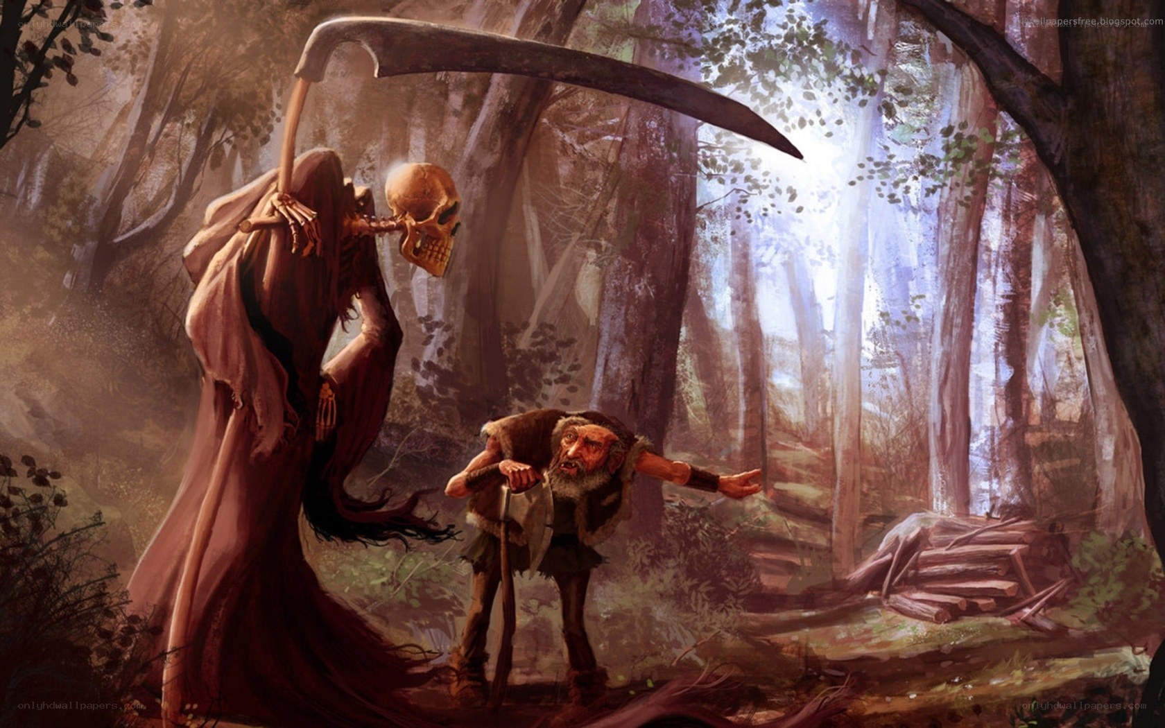 Grim Reaper in the forest