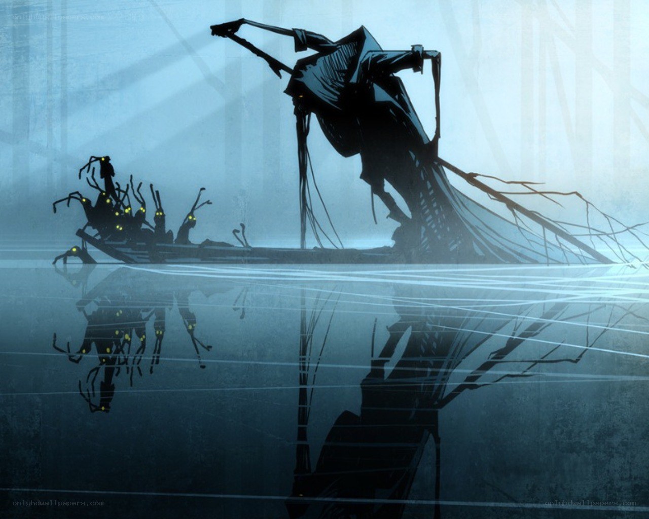 Grim Reaper on a boat