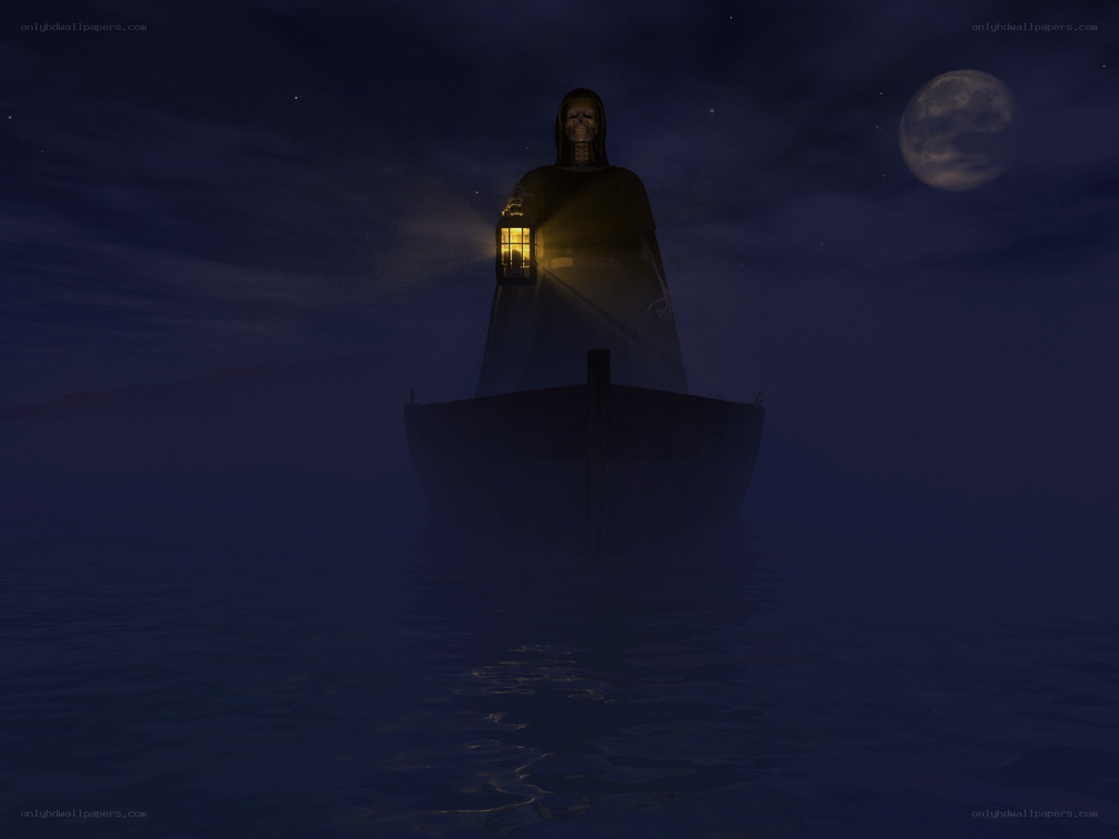 Grim Reaper on a boat