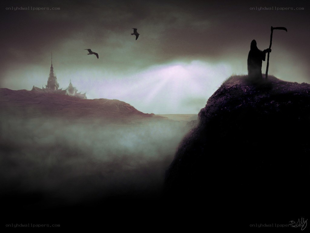 Grim Reaper on a Cliff