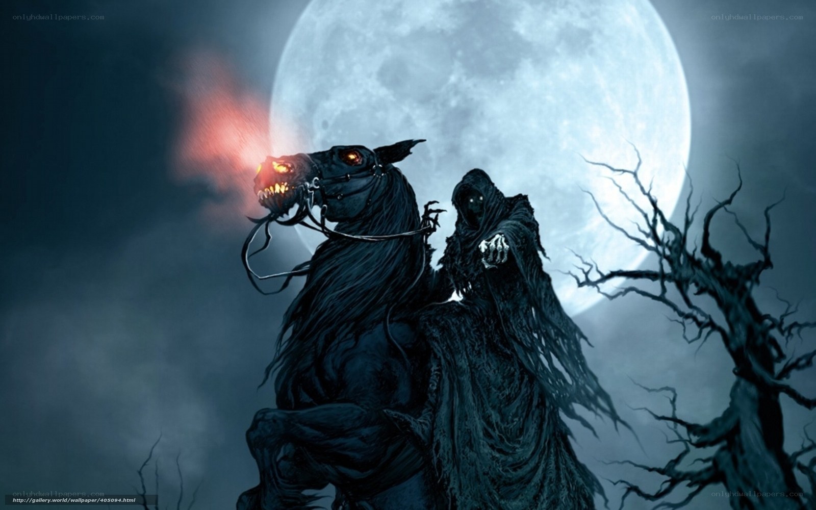 grim reaper on a dark horse