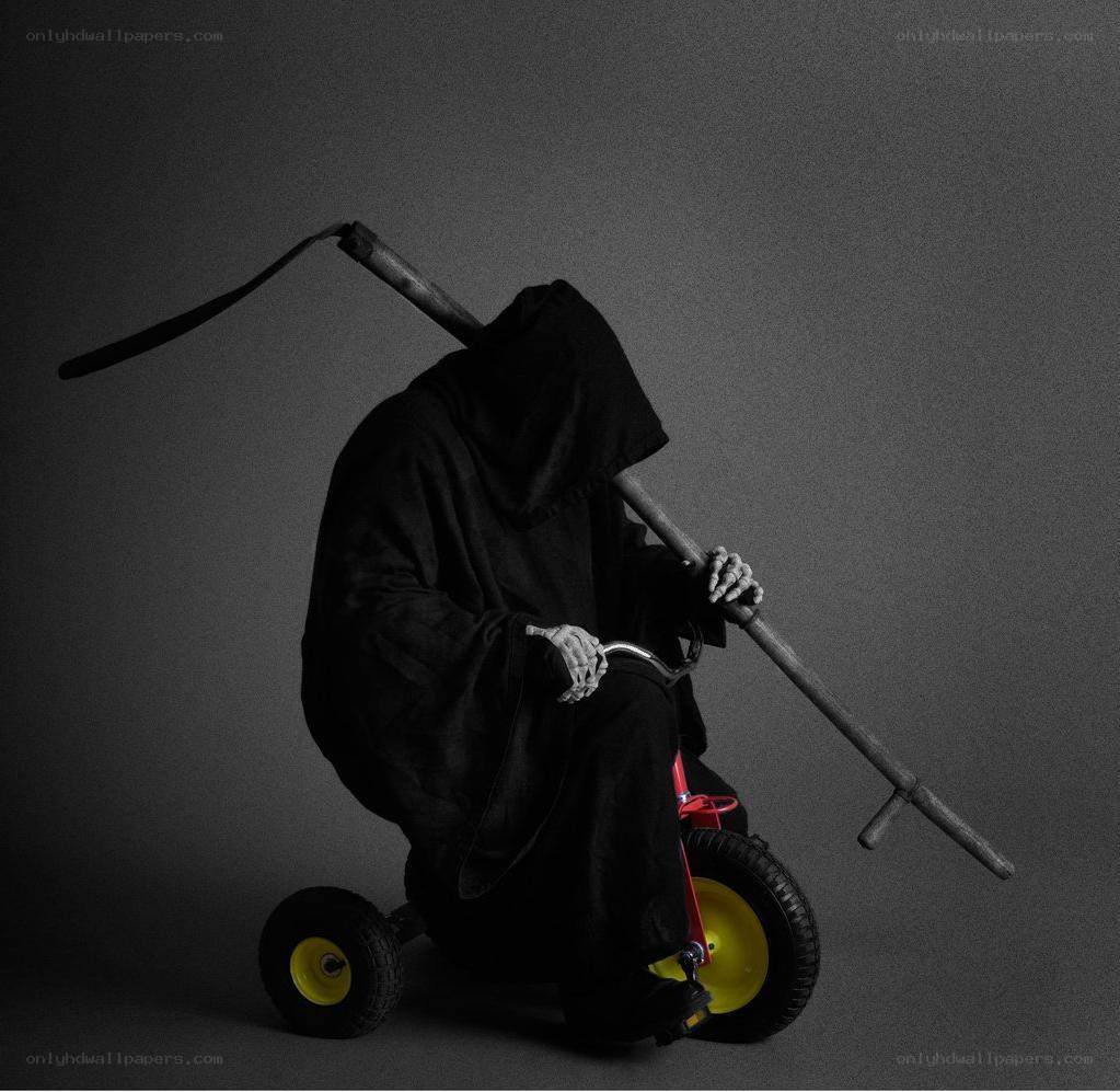 Grim Reaper on a tricycle