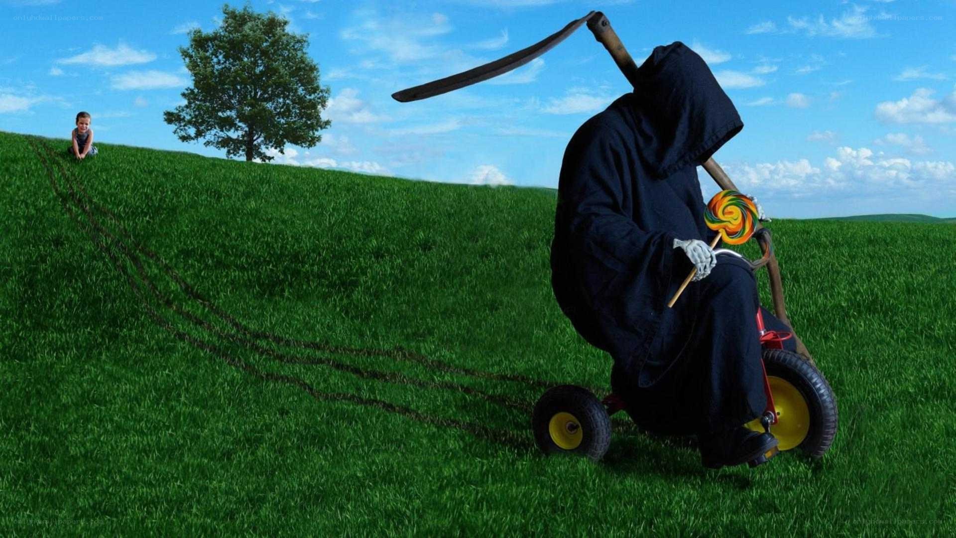 Grim Reaper on a tricycle