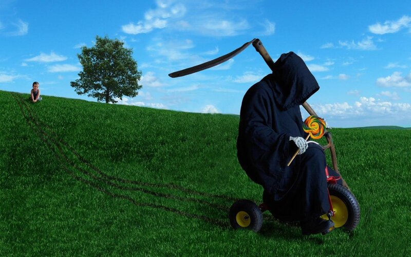 Grim Reaper on a tricycle
