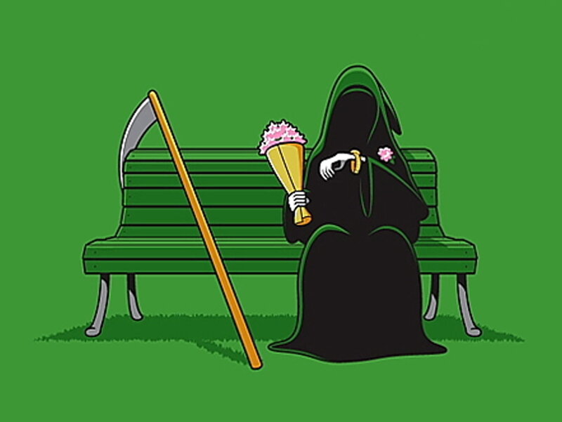 Grim Reaper on Bench