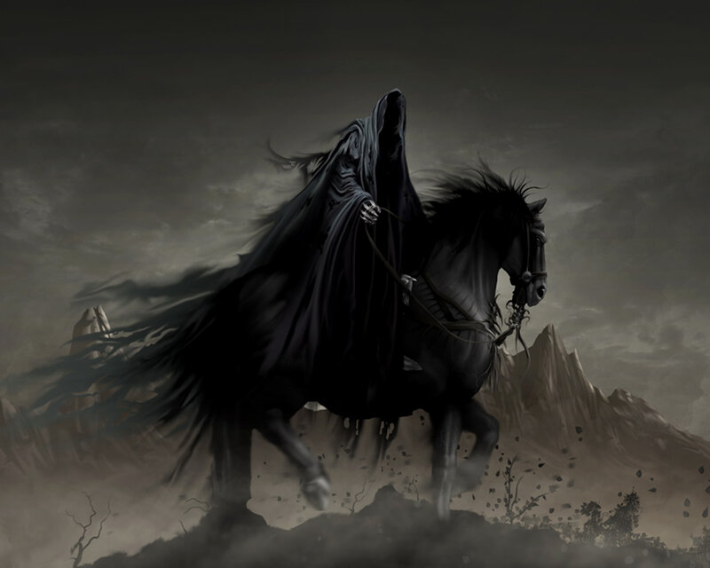 grim reaper on black horse