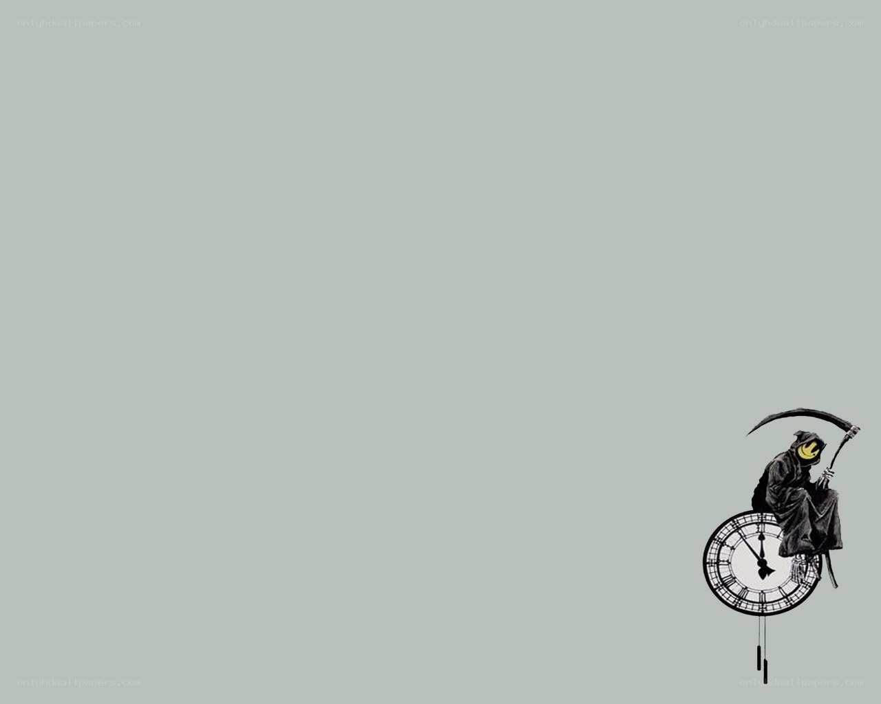 Grim Reaper on clock