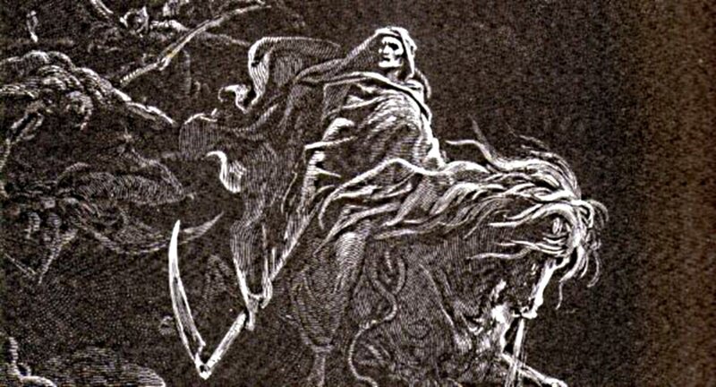 Grim Reaper on Horse — Black, Dramatic, Dark