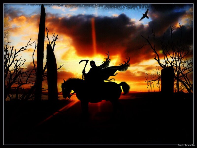 Grim Reaper on Horse — Orange