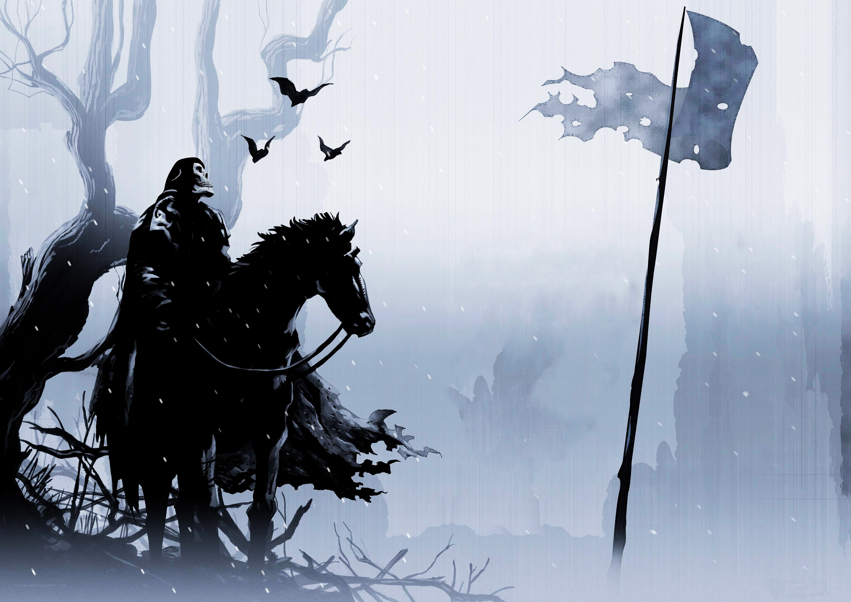 grim reaper on horseback