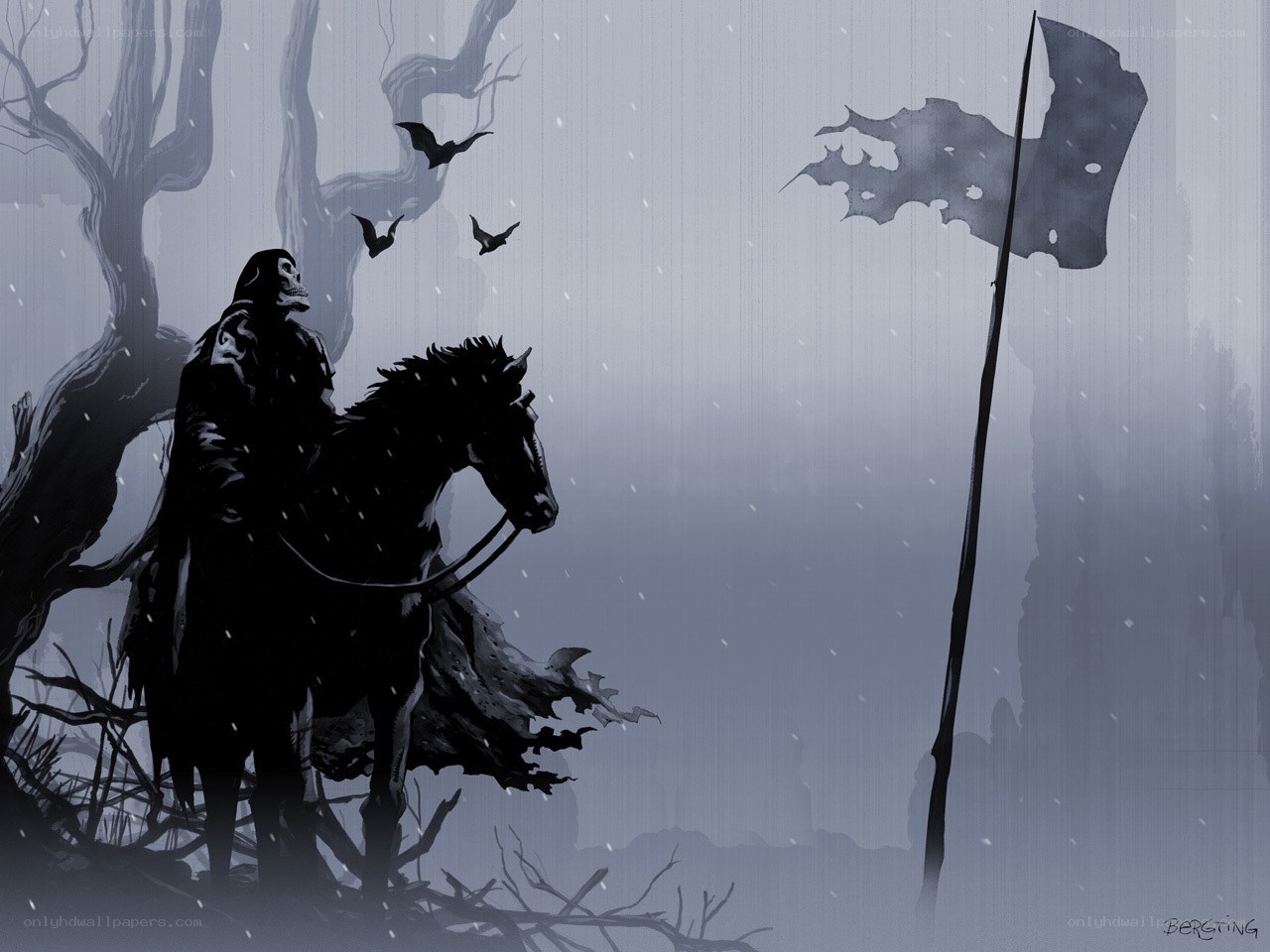 grim reaper on horseback