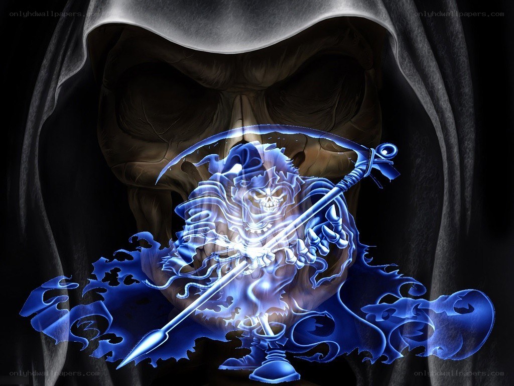 Grim Reaper with blue energy