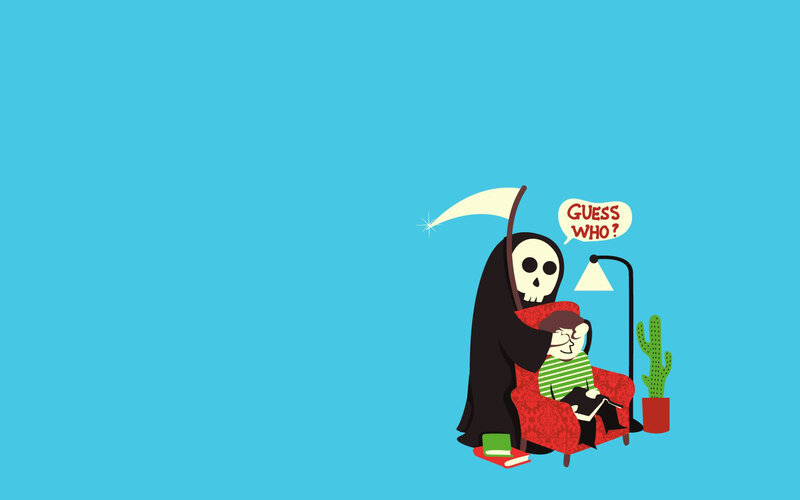 Grim Reaper with child