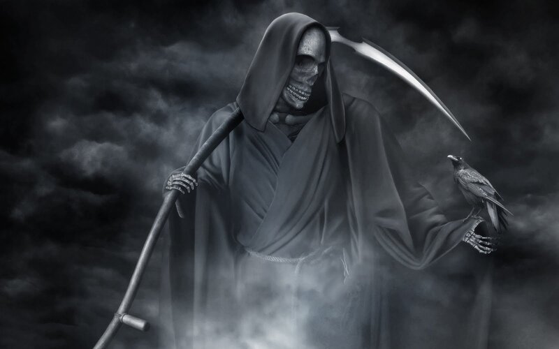 Grim Reaper with crow