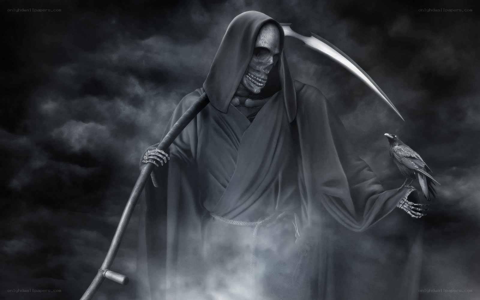 Grim Reaper with crow