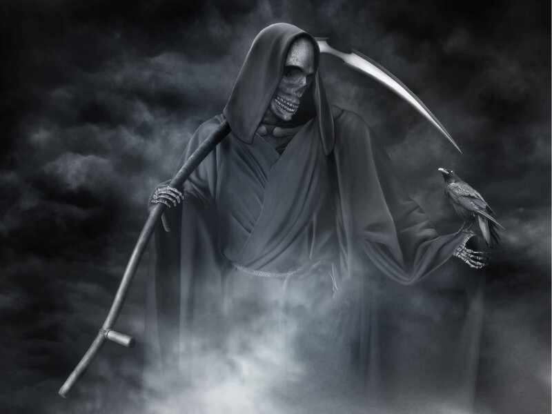 Grim Reaper with crow