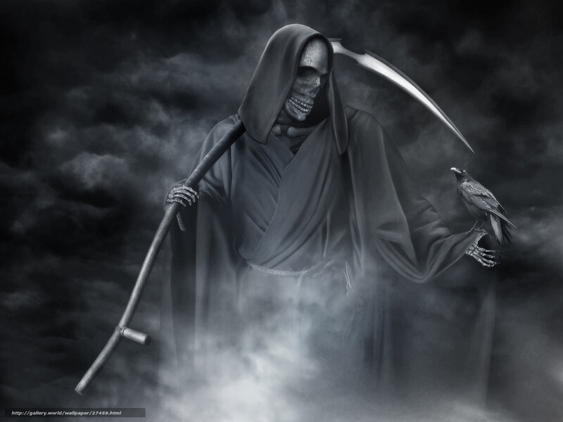 Grim Reaper with crow