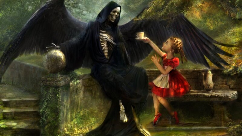 Grim Reaper with Girl