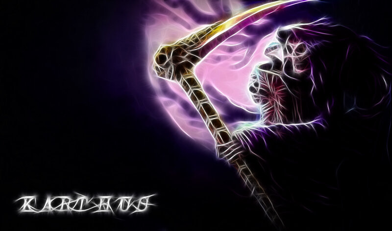 Grim Reaper with glowing scythe