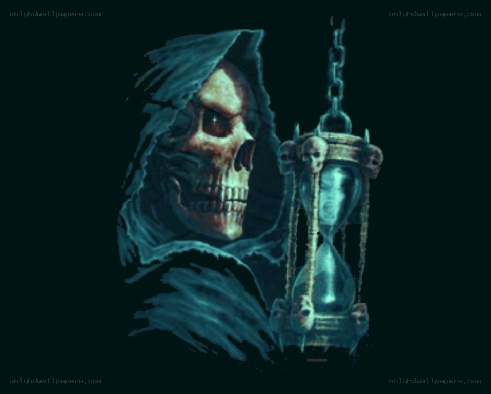 grim reaper with hourglass