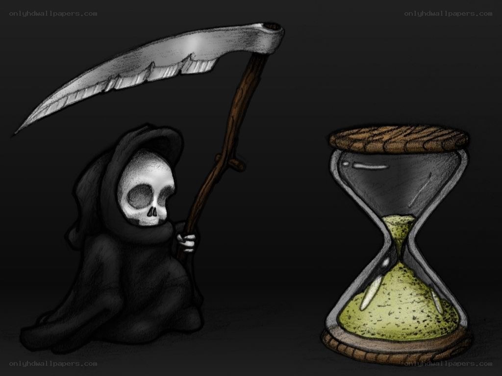 grim reaper with hourglass