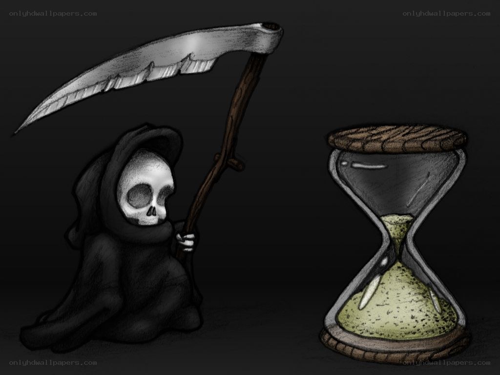 grim reaper with hourglass