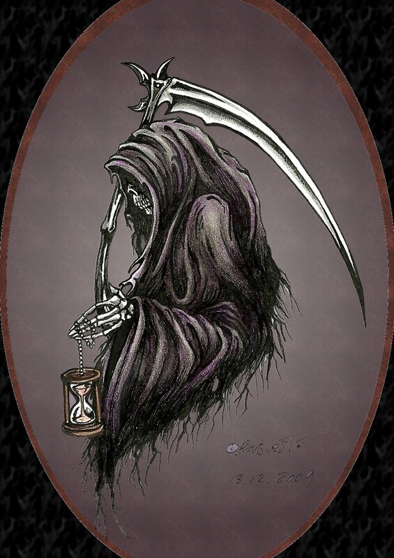 Grim Reaper with hourglass