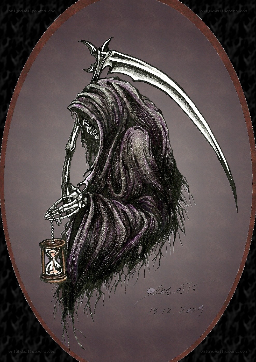 Grim Reaper with hourglass