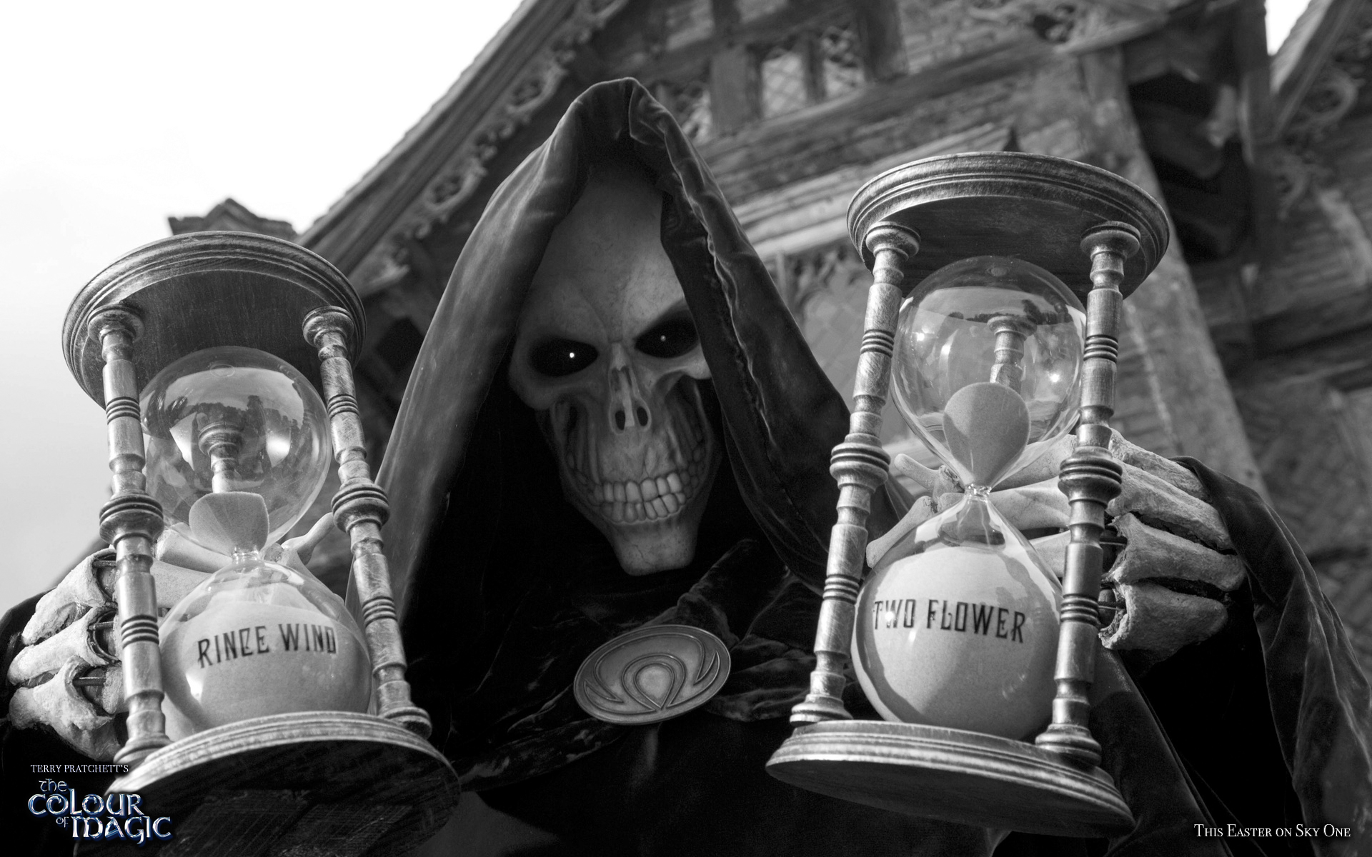 Grim Reaper with hourglasses
