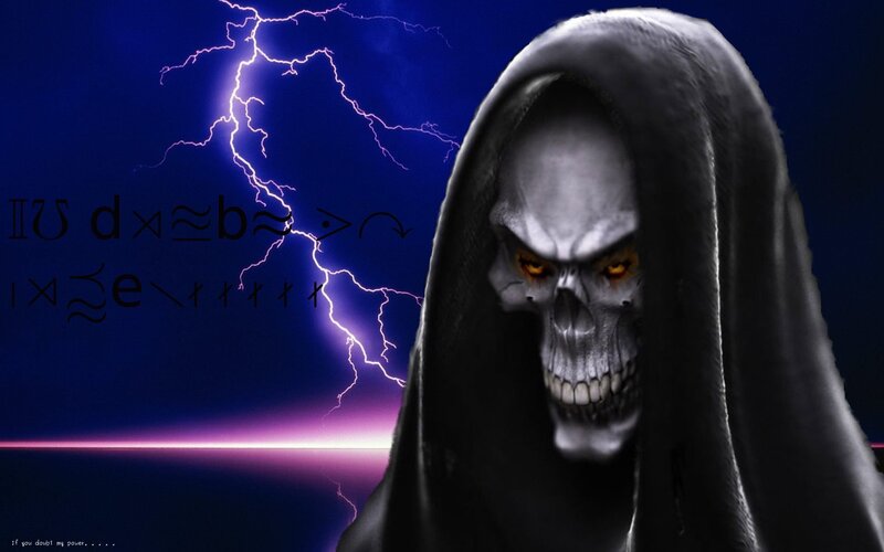 grim reaper with lightning