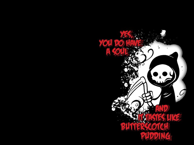 grim reaper with pudding quote
