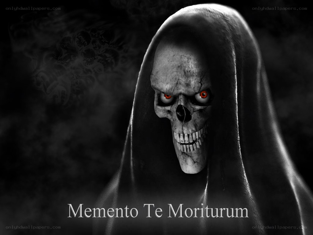 Grim reaper with red eyes