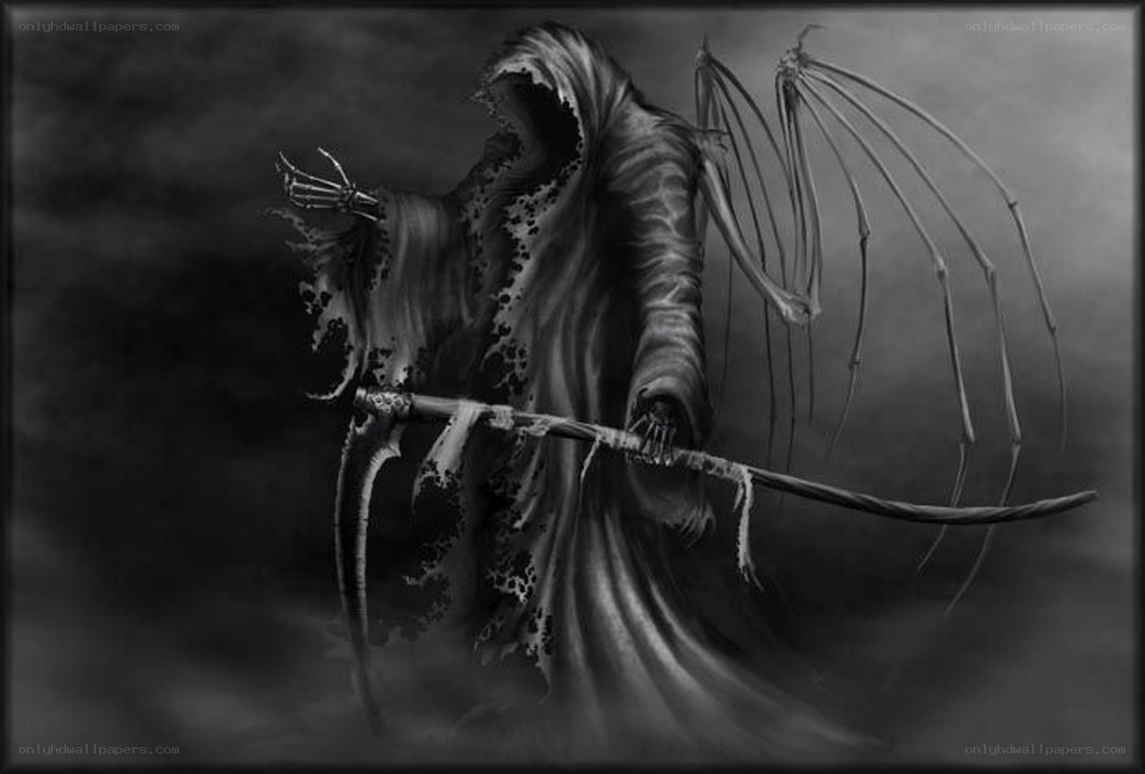 grim reaper with scythe