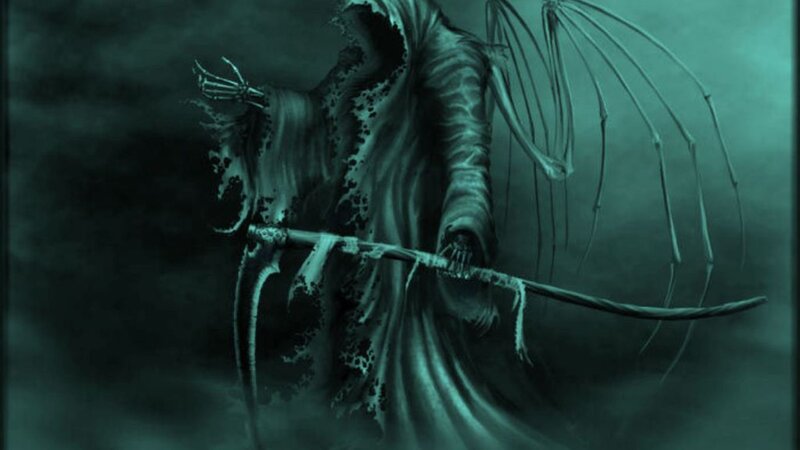 Grim reaper with scythe