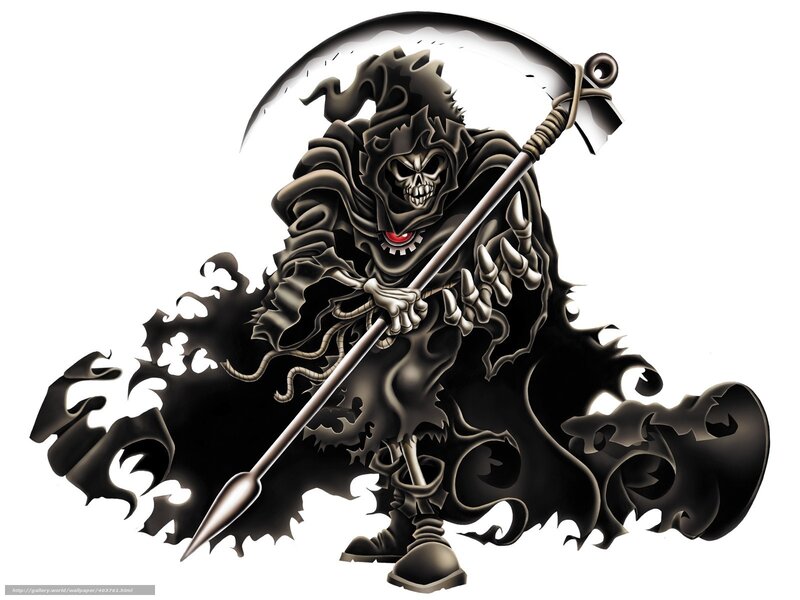 grim reaper with scythe