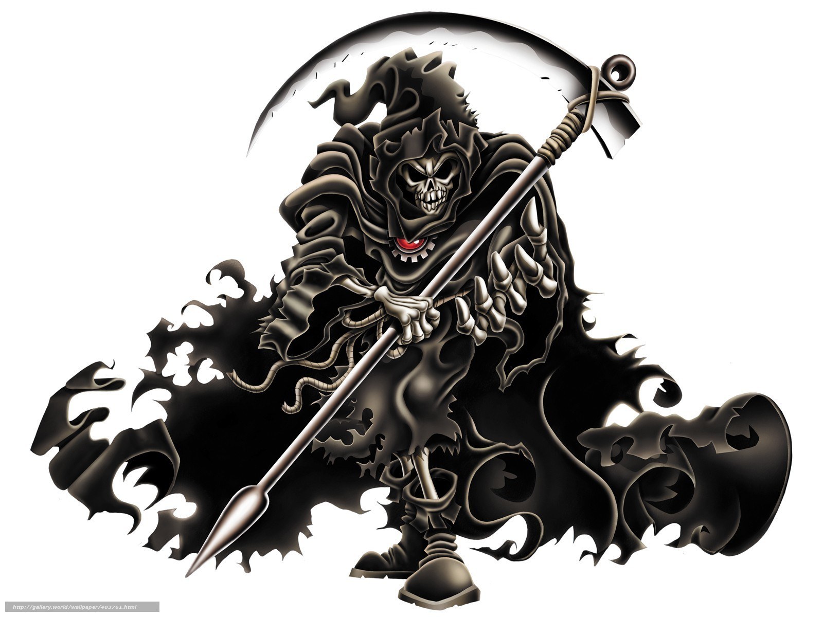 grim reaper with scythe