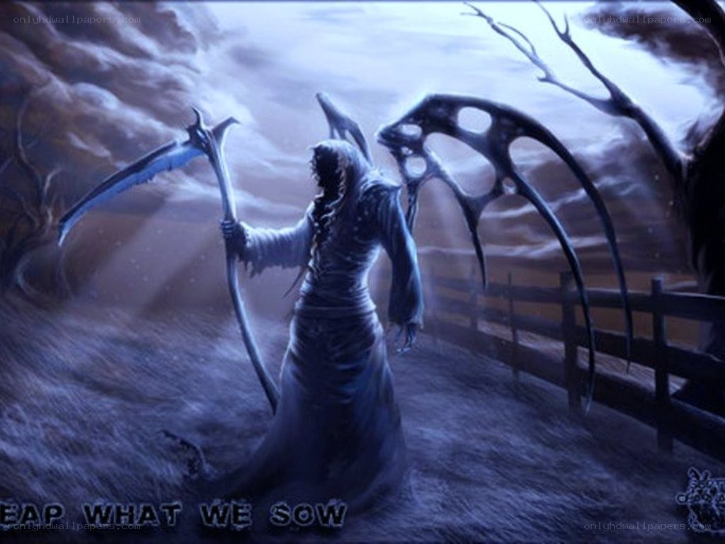 grim reaper with scythe