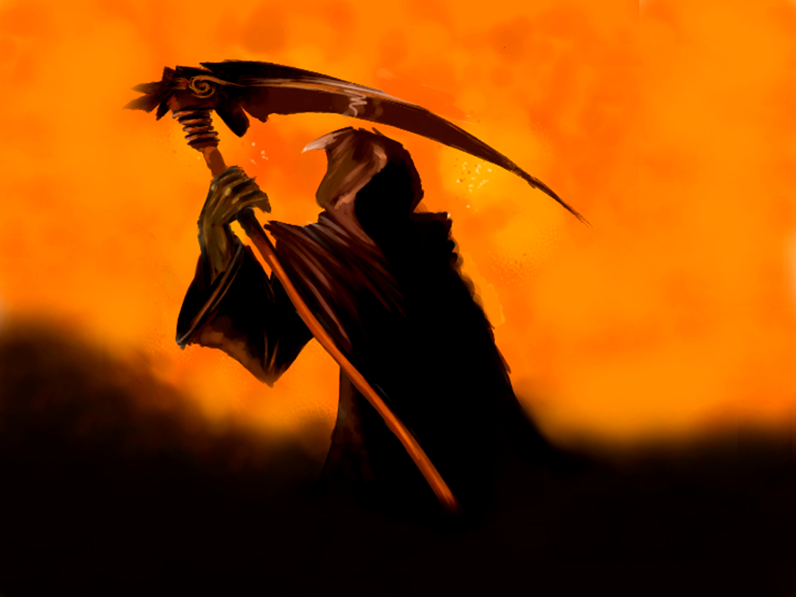 Grim Reaper with scythe
