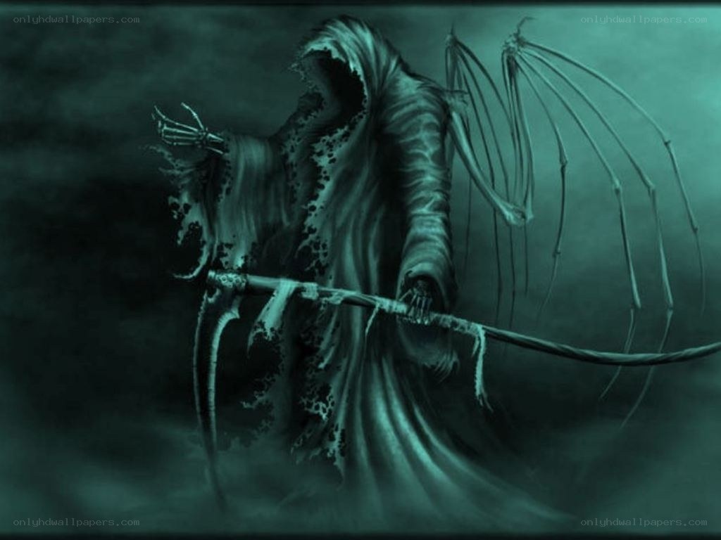 Grim reaper with scythe