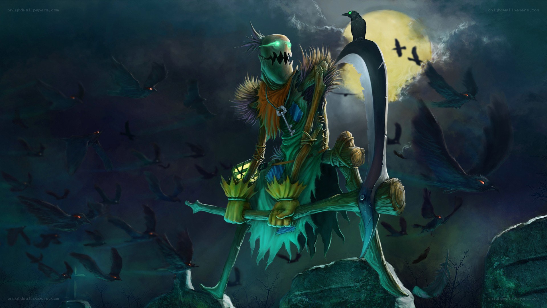grim reaper with scythe