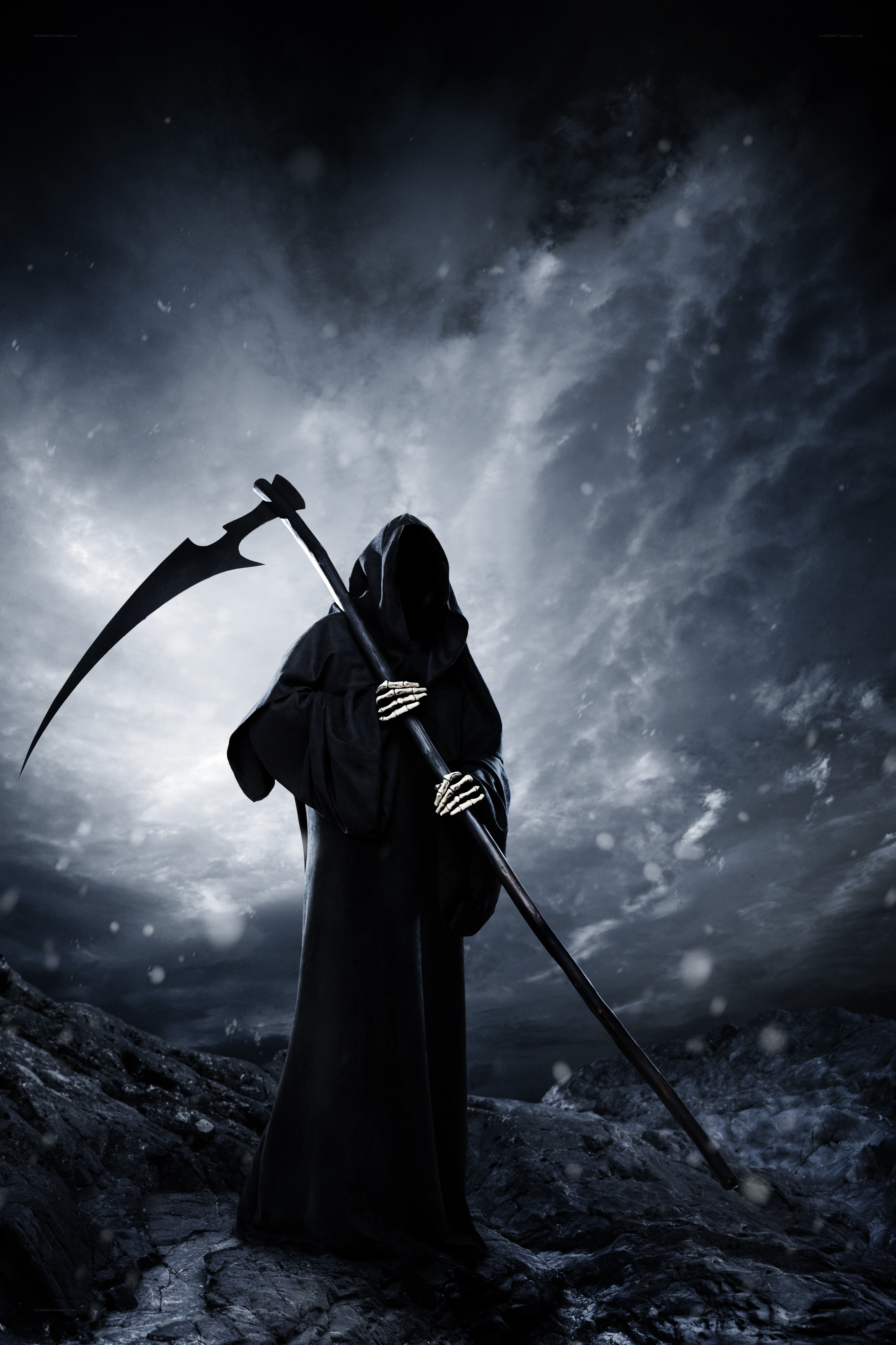 Grim reaper with scythe
