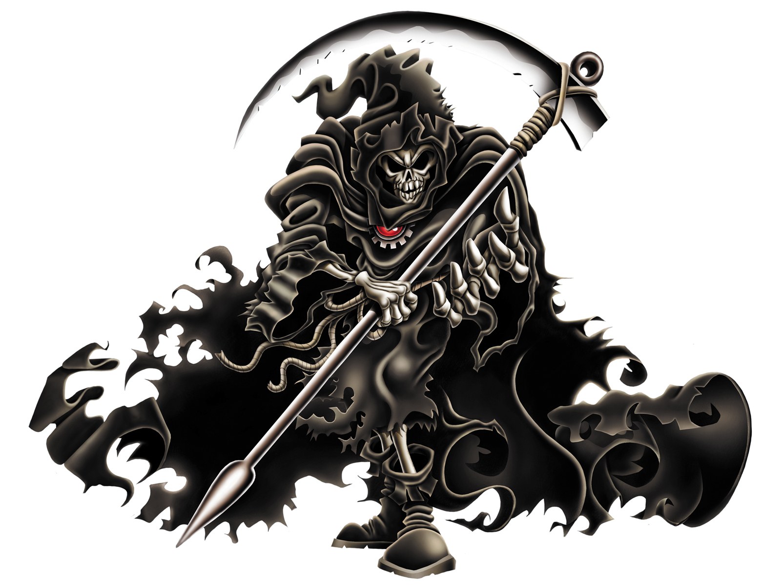 grim reaper with scythe