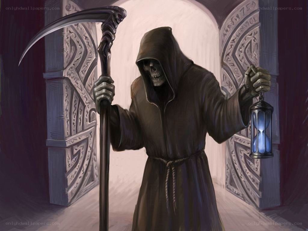 Grim Reaper with scythe and lantern
