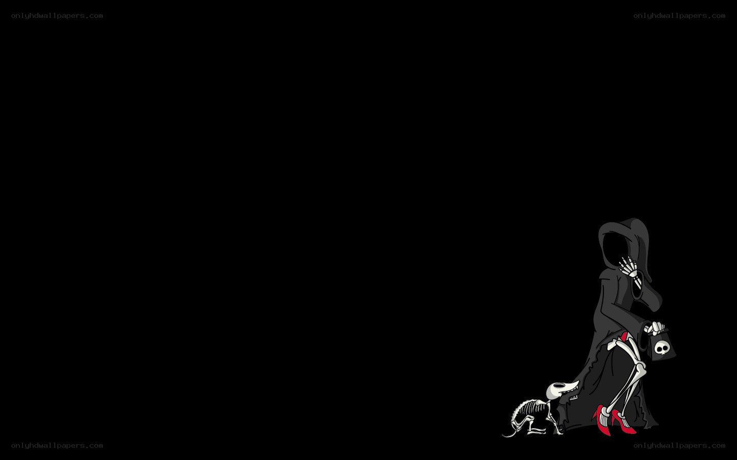 Grim Reaper with skeleton dog